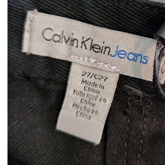SALE Calvin Klein NWT Black Denim Mini Skirt Women's Size 27 US Small NEW - Picture 3 of 3